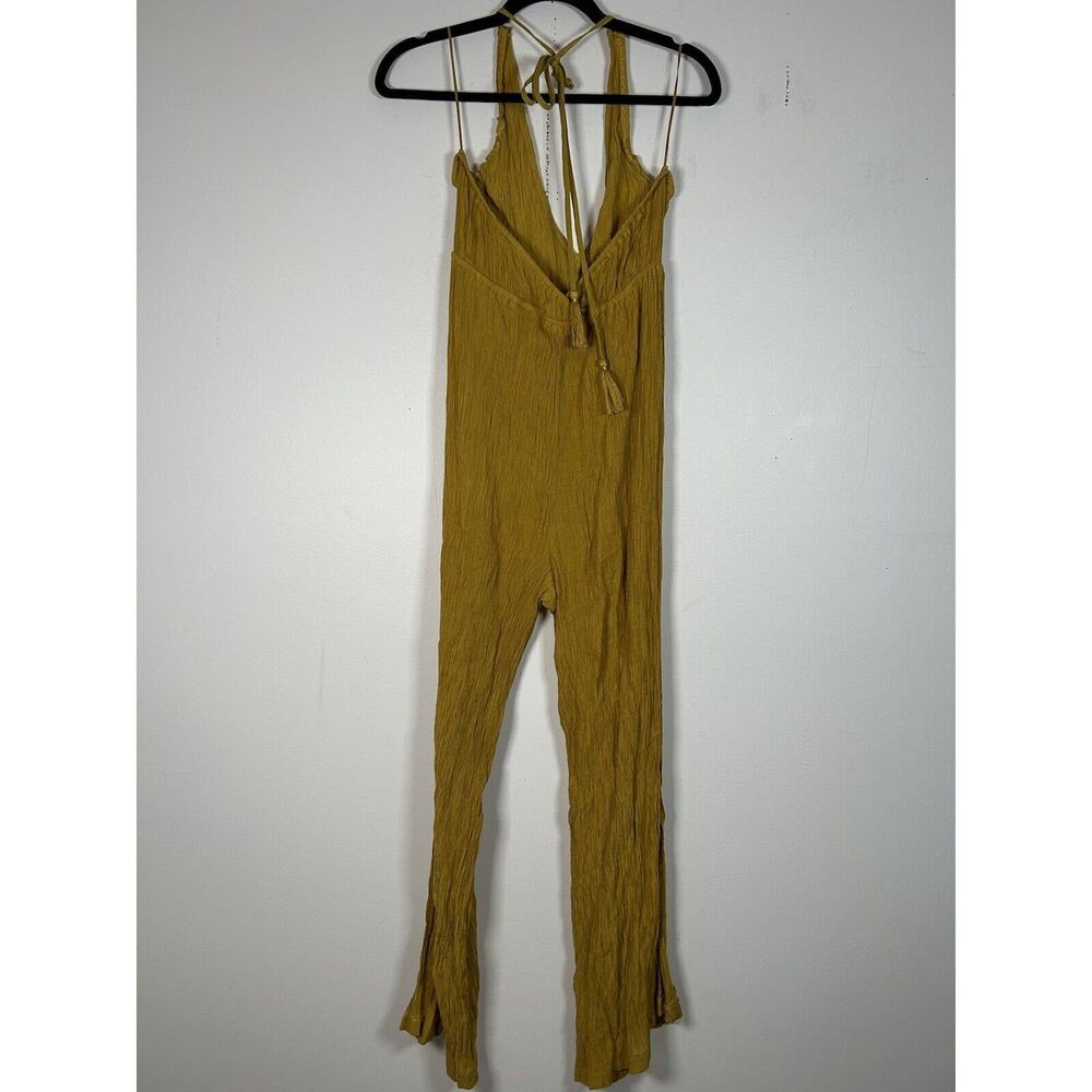 Morrisday The Label Mustard Yellow Jumpsuit Women's Size Large Boho Retro - Picture 3 of 8